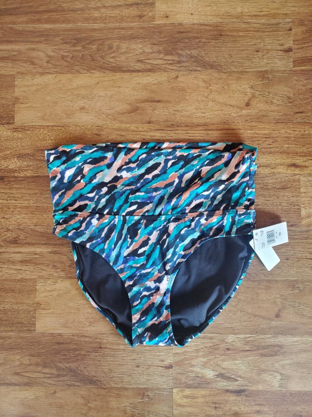 NEW Leilani Bikini Bottom Size 10 High Waist Multicolor
